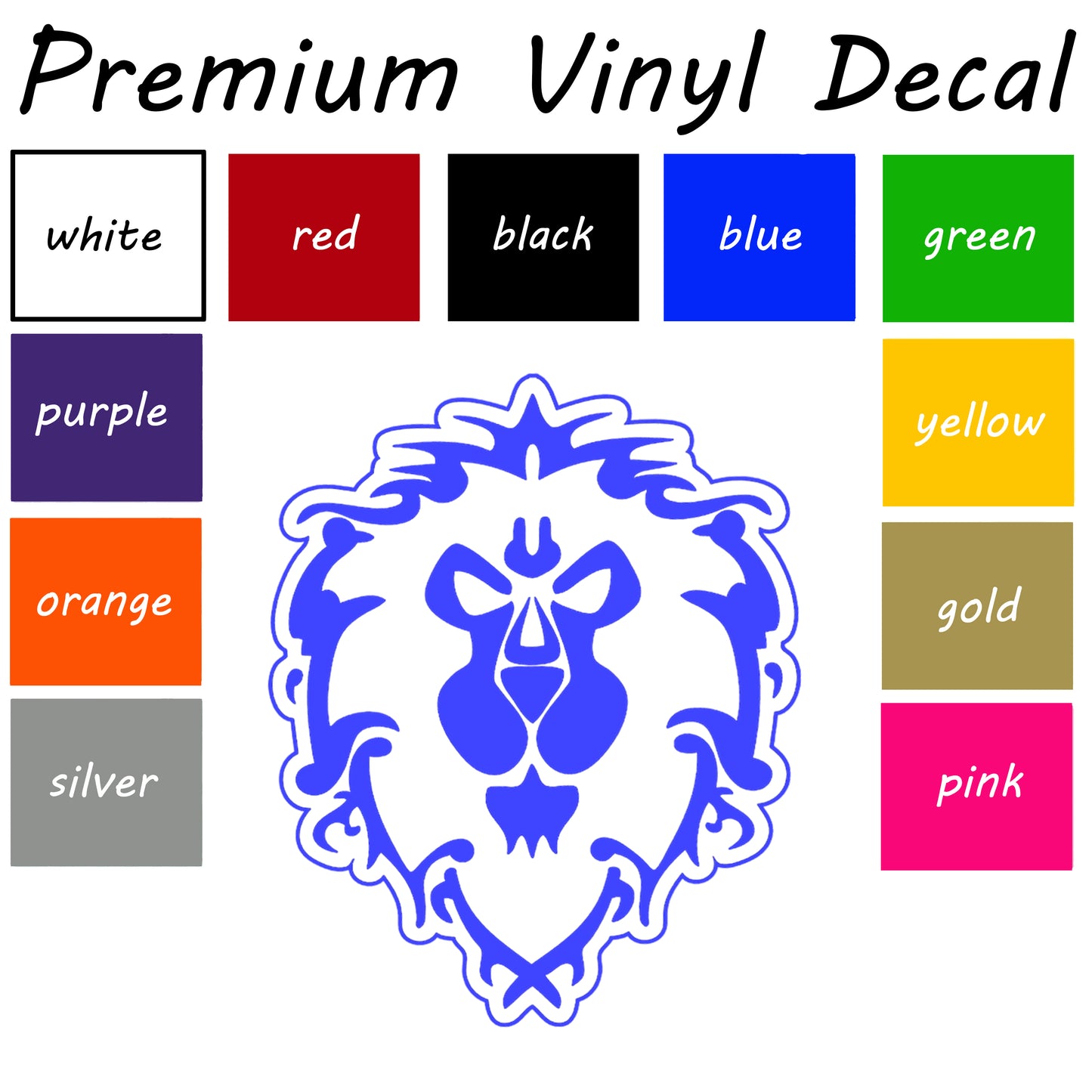 Alliance symbol car decal, Alliance decal, vinyl sticker, WoW Alliance decal, window decal, bumper sticker, dent sticker