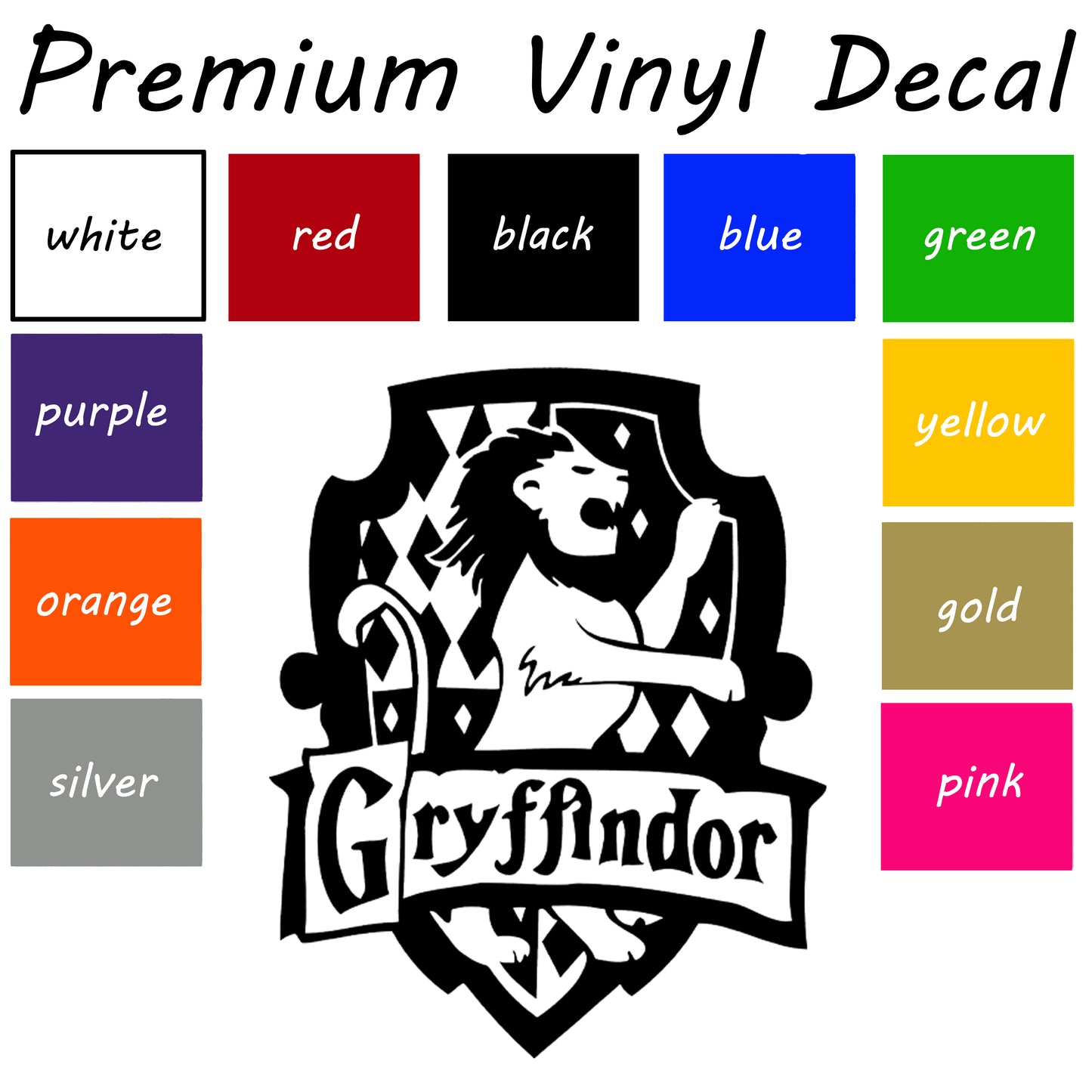 Gryffindor crest Car Decal, Gryffindor Decal, Vinyl Sticker, harry potter Decal, Sticker, Car Accessories, Laptop Sticker