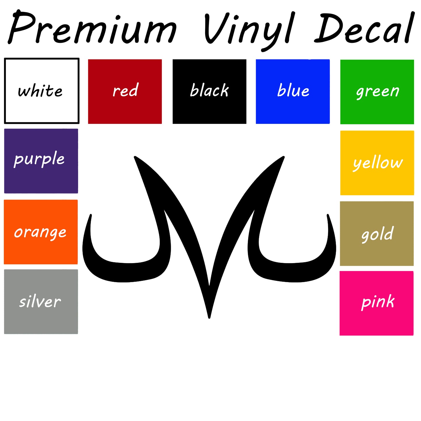 Majin Vegeta car decal, Dragon ball decal, vinyl sticker, DBZ Majin Vegeta decal, bumper sticker, window sticker