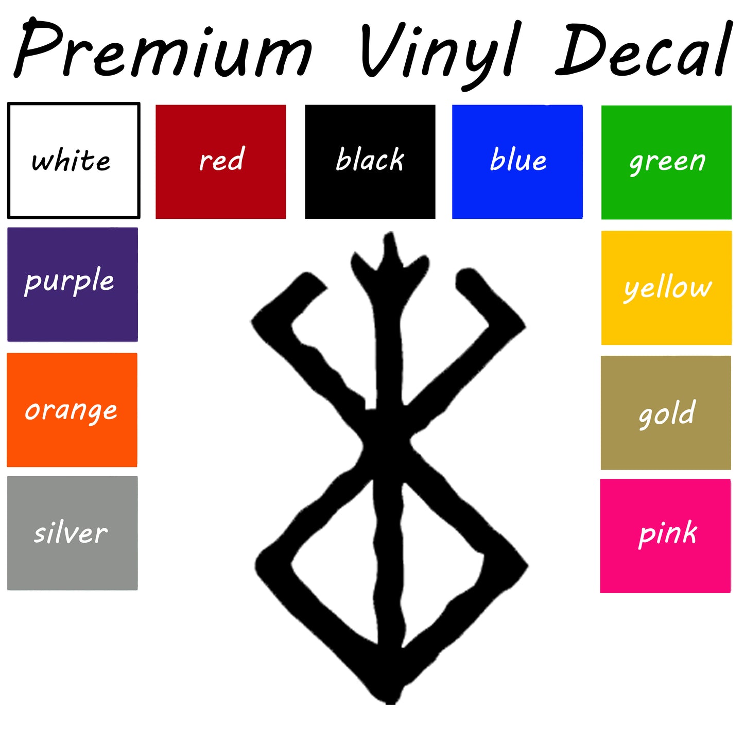 Brand of Sacrifice car decal, Berserk decal, vinyl sticker, Mark of Sacrifice decal, window decal, bumper sticker, dent sticker