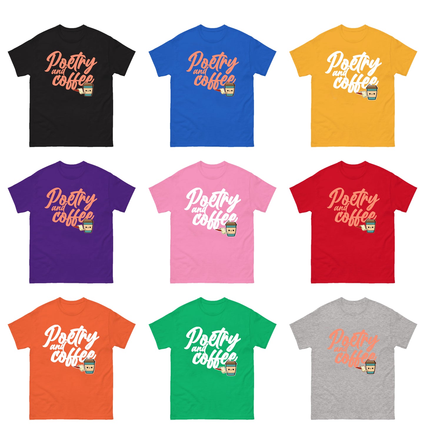 Poetry and Coffee Shirt, coffee T-Shirt, poetry Shirt, poetry and coffee tee, coffee lovers Tee, poetry lovers Shirt