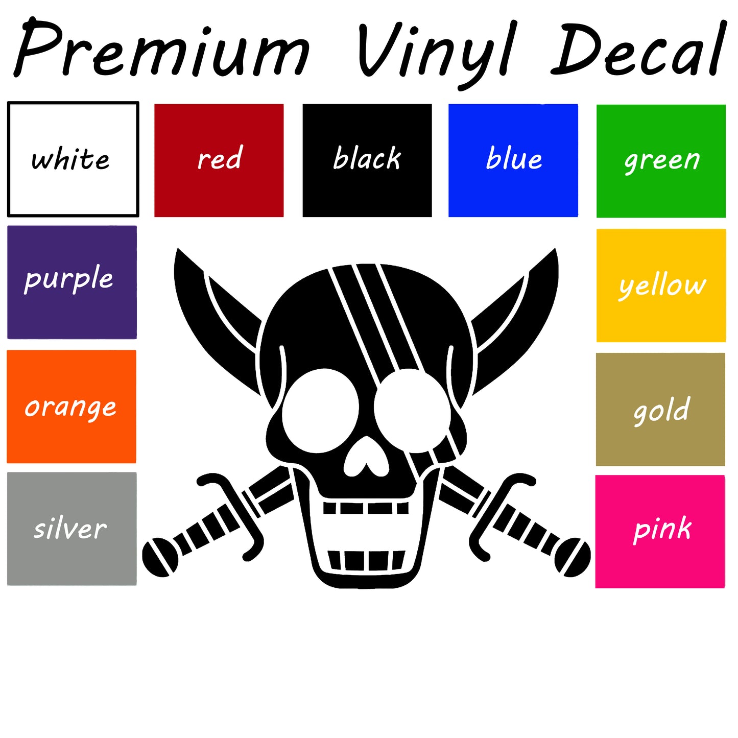 One Piece Shanks symbol car decal, Red Hair Pirates decal, vinyl sticker, One Piece decal, bumper sticker, window sticker