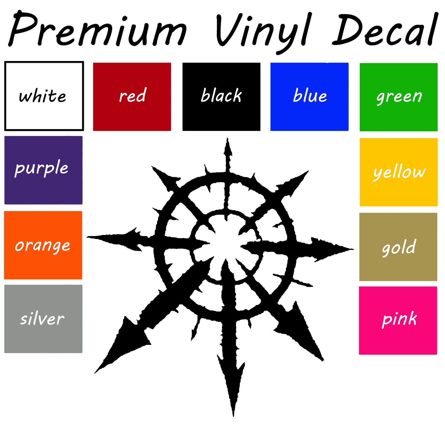 Chaos logo Car Decal, chaos Decal, Vinyl Sticker, fun Decal, Bumper Sticker, Car Accessories, window sticker