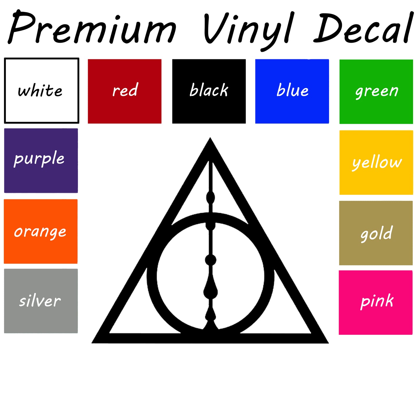 Deathly Hallows crest Car Decal, Deathly Hallows Decal, Vinyl Sticker, Decal, Sticker, Car Accessories, laptop Sticker