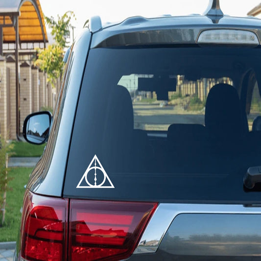 Deathly Hallows crest Car Decal, Deathly Hallows Decal, Vinyl Sticker, Decal, Sticker, Car Accessories, laptop Sticker