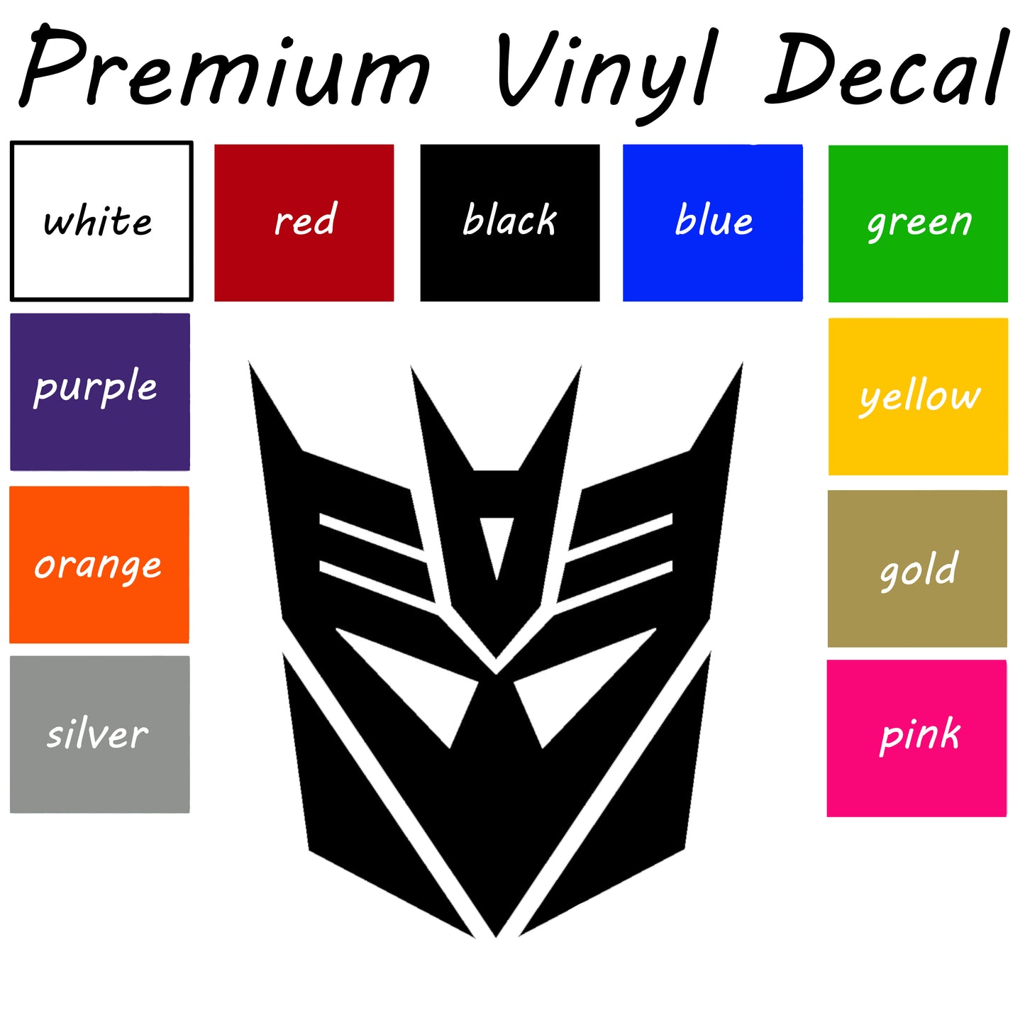 Decepticons logo Car Decal, Decepticons Decal, Vinyl Sticker, Decepticons Sticker, Bumper Sticker, Car Accessories, window sticker