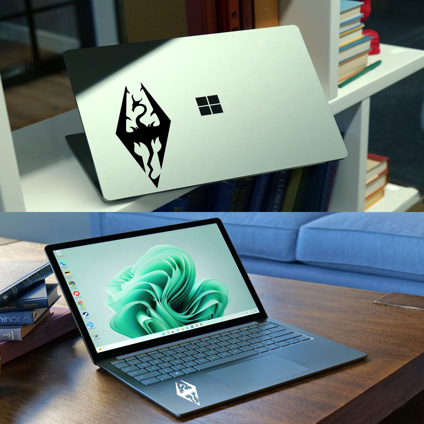 Elder scroll Skyrim icon Car Decal, Skyrim Decal, Vinyl Sticker, elderscroll Skyrim sticker, Bumper Sticker, Car Accessories, window sticker