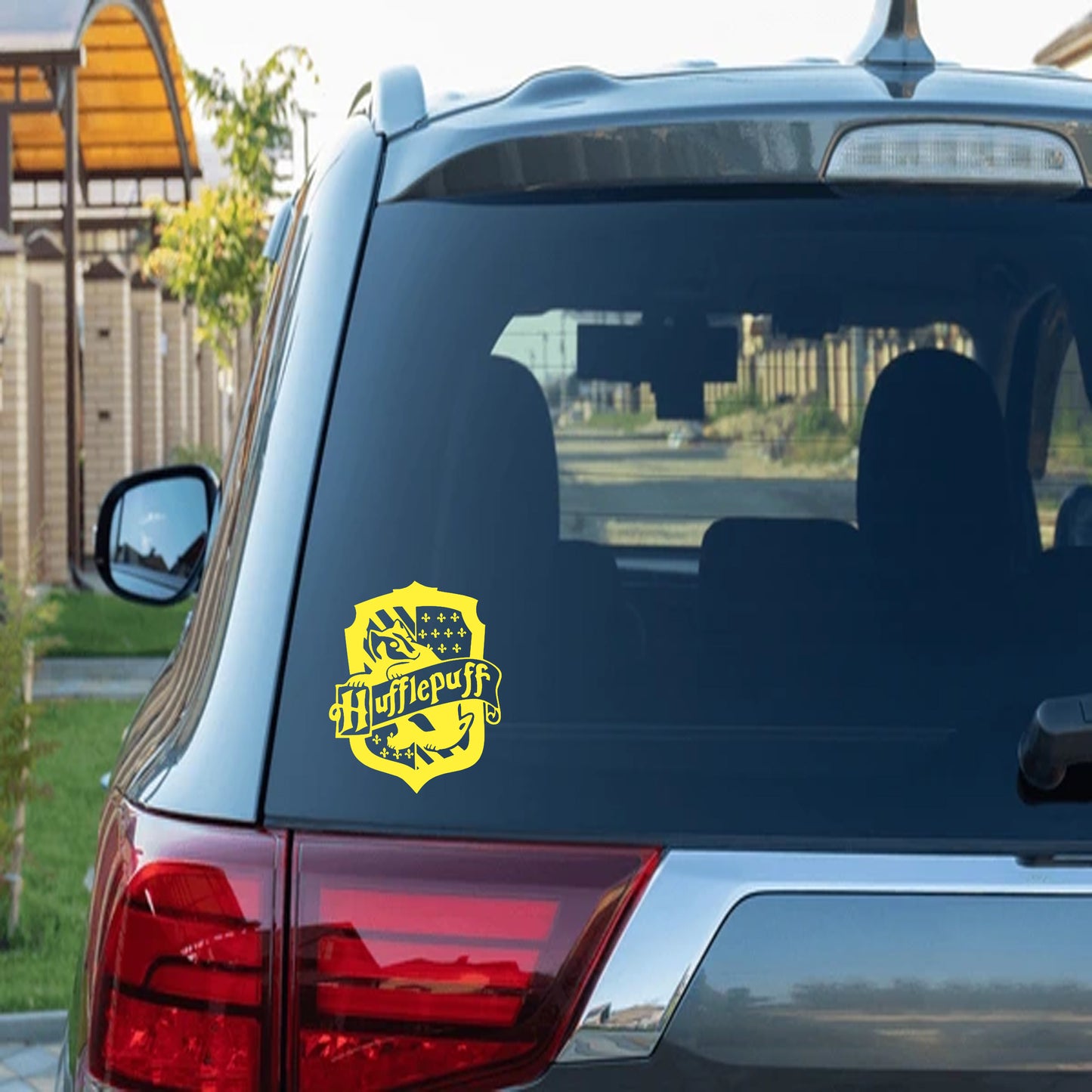 Hufflepuff House crest Car Decal, Hufflepuff Decal, Vinyl Sticker, Decal, Sticker, Car Accessories, laptop Sticker