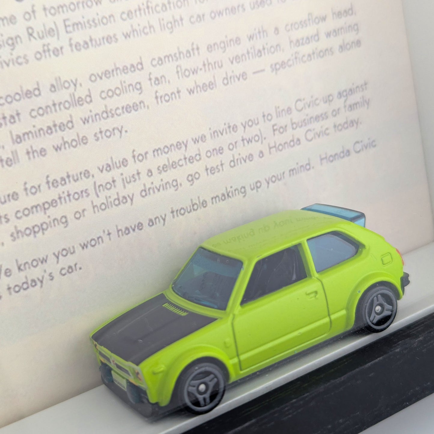 1973 Honda Civic custom Diecast 3D Wall Art