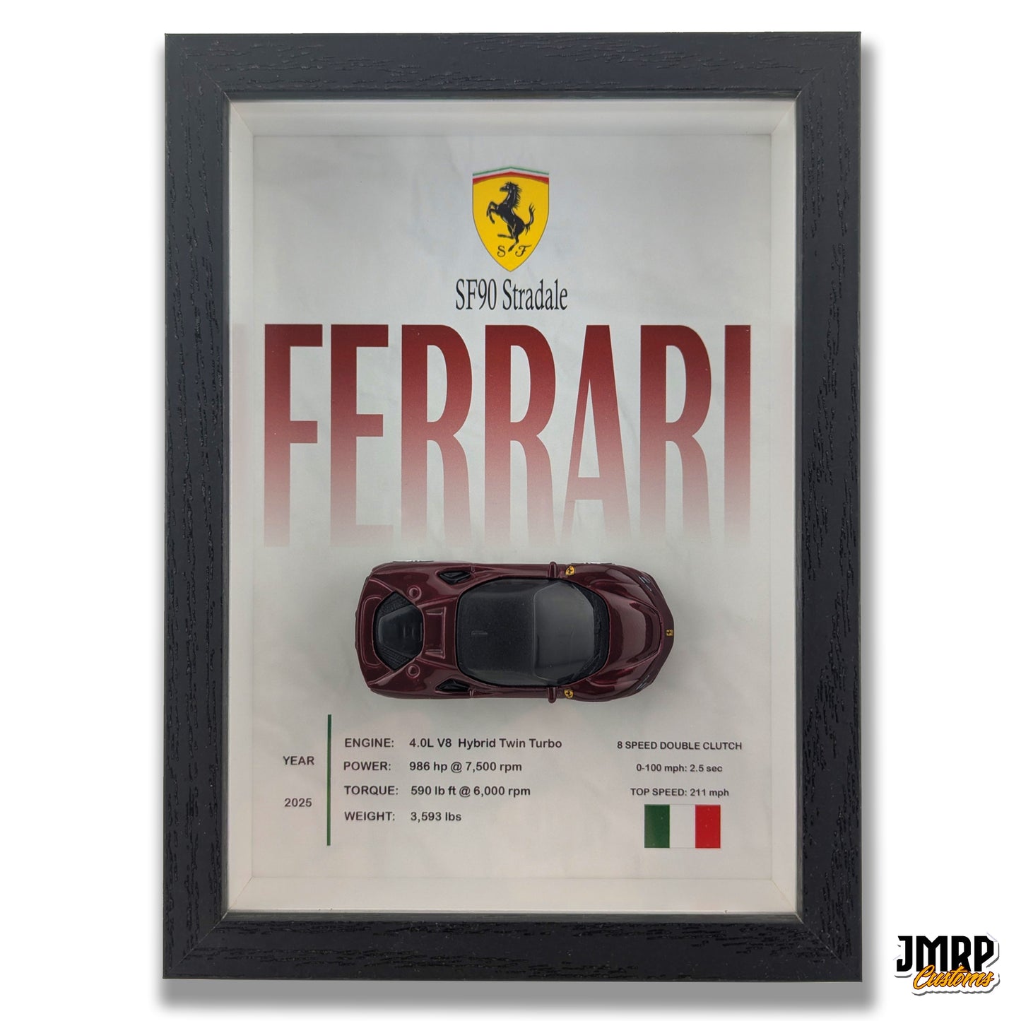 Ferrari SF90 Stradale Diecast 3D Wall Art