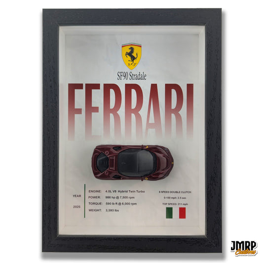 Ferrari SF90 Stradale Diecast 3D Wall Art