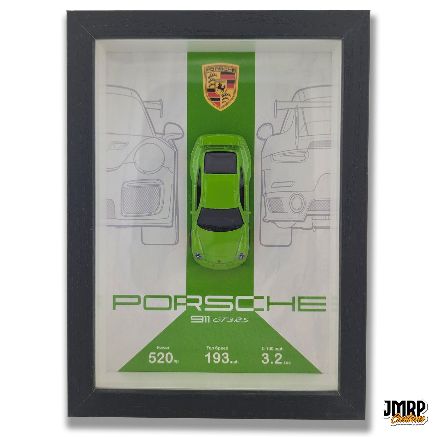 Porsche GT3RS Diecast 3D Wall Art