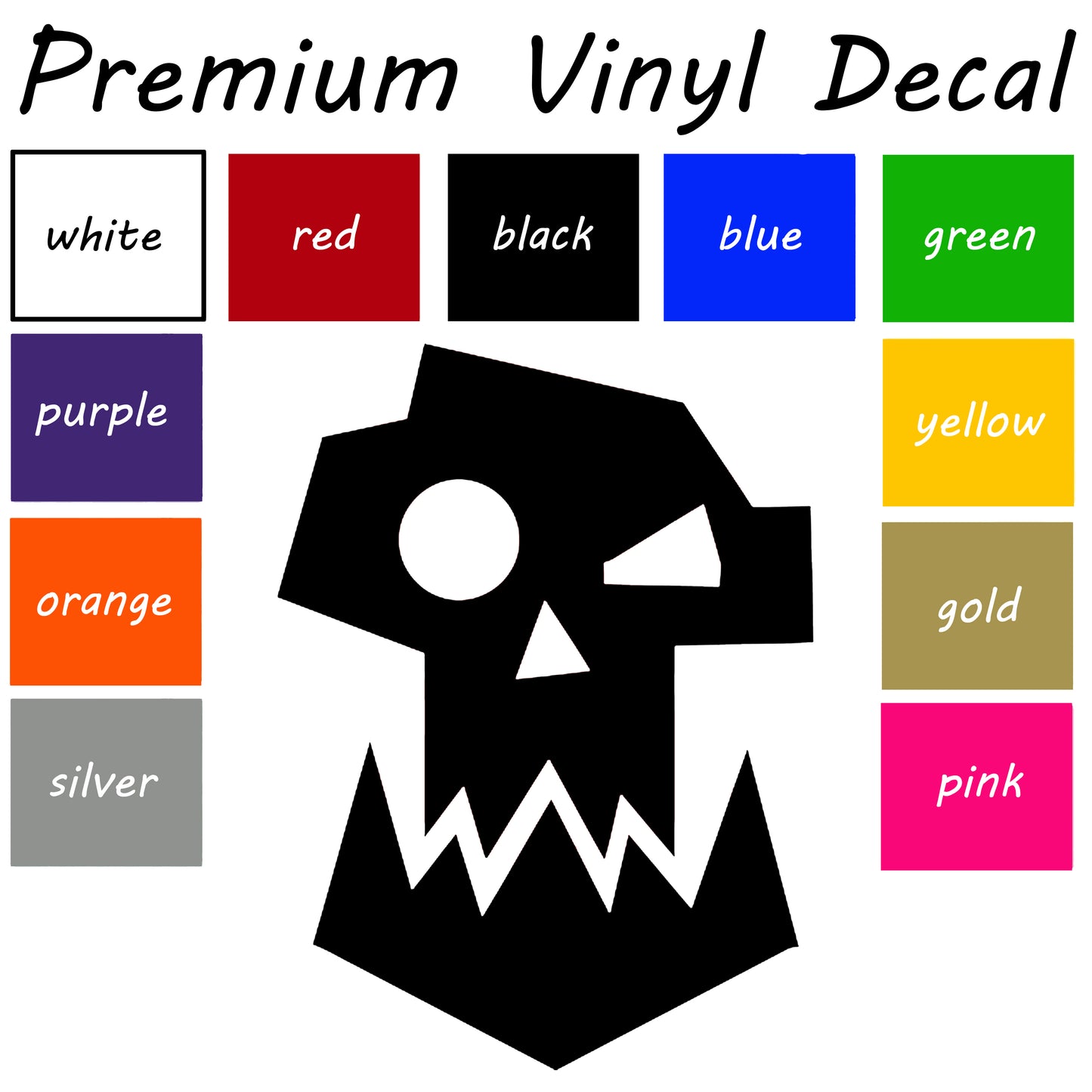 Orks logo Car Decal, orks Decal, Vinyl Sticker, fun Decal, Bumper Sticker, Car Accessories, window sticker