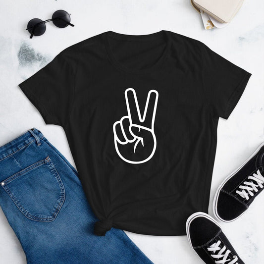 Peace Out Shirt, Peace Sign T-Shirt, Peace Shirt, Peace Hand Shirt, Positivity Tee, Cute Peace Shirt