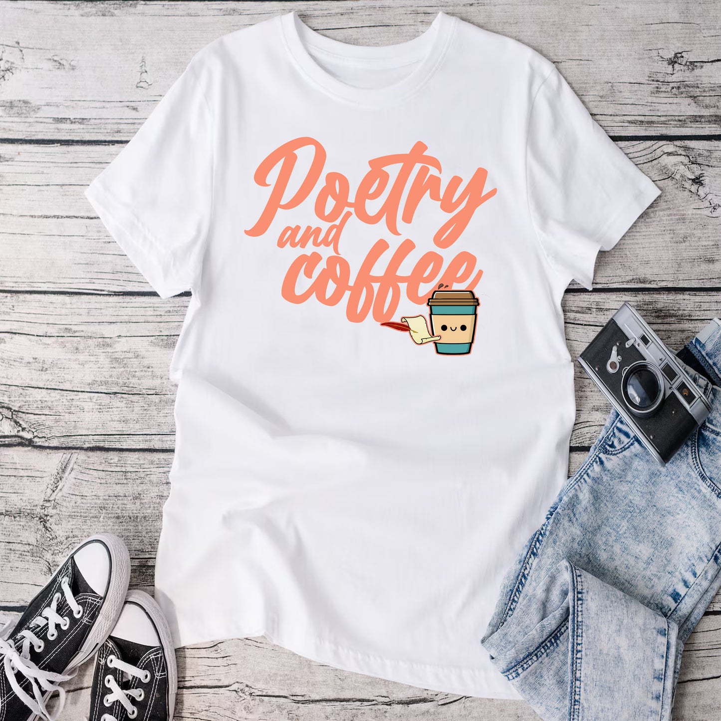 Poetry and Coffee Shirt, coffee T-Shirt, poetry Shirt, poetry and coffee tee, coffee lovers Tee, poetry lovers Shirt