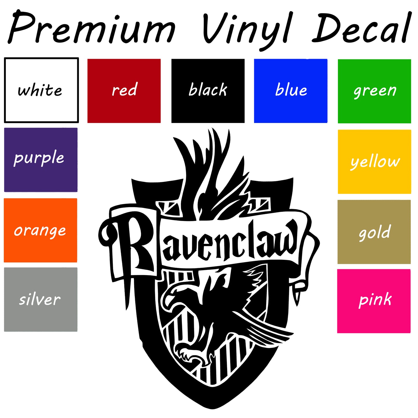 Ravenclaw House crest Car Decal, Ravenclaw Decal, Vinyl Sticker, Decal, Sticker, Car Accessories, laptop Sticker