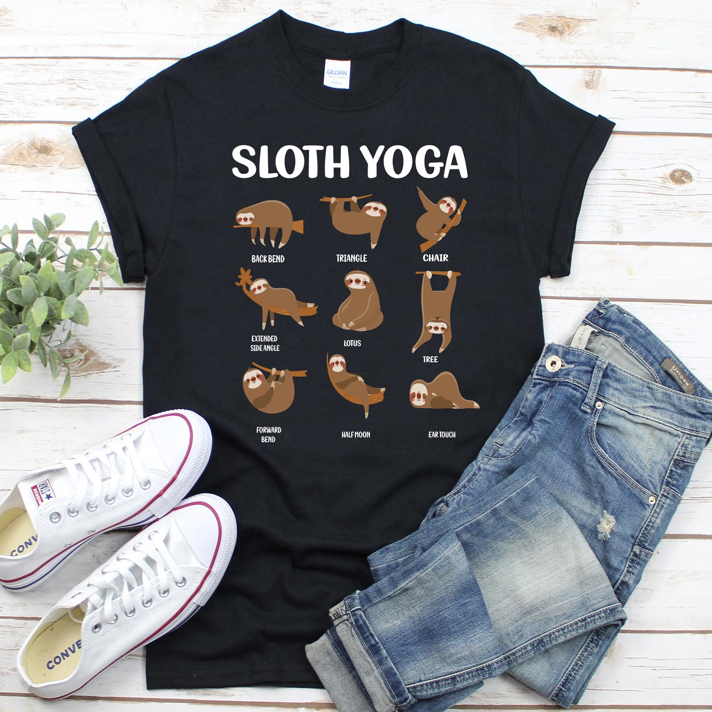 Sloth Yoga Shirt, yoga T-Shirt, sloth Shirt, sloth and yoga tee, yoga lovers Tee, Sloth lovers Shirt