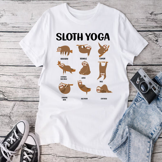 Sloth Yoga Shirt, yoga T-Shirt, sloth Shirt, sloth and yoga tee, yoga lovers Tee, Sloth lovers Shirt