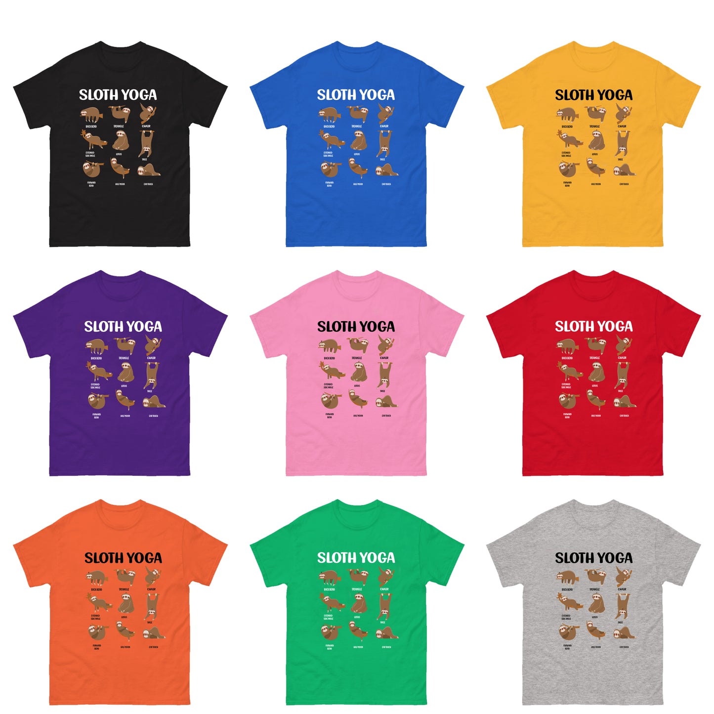 Sloth Yoga Shirt, yoga T-Shirt, sloth Shirt, sloth and yoga tee, yoga lovers Tee, Sloth lovers Shirt