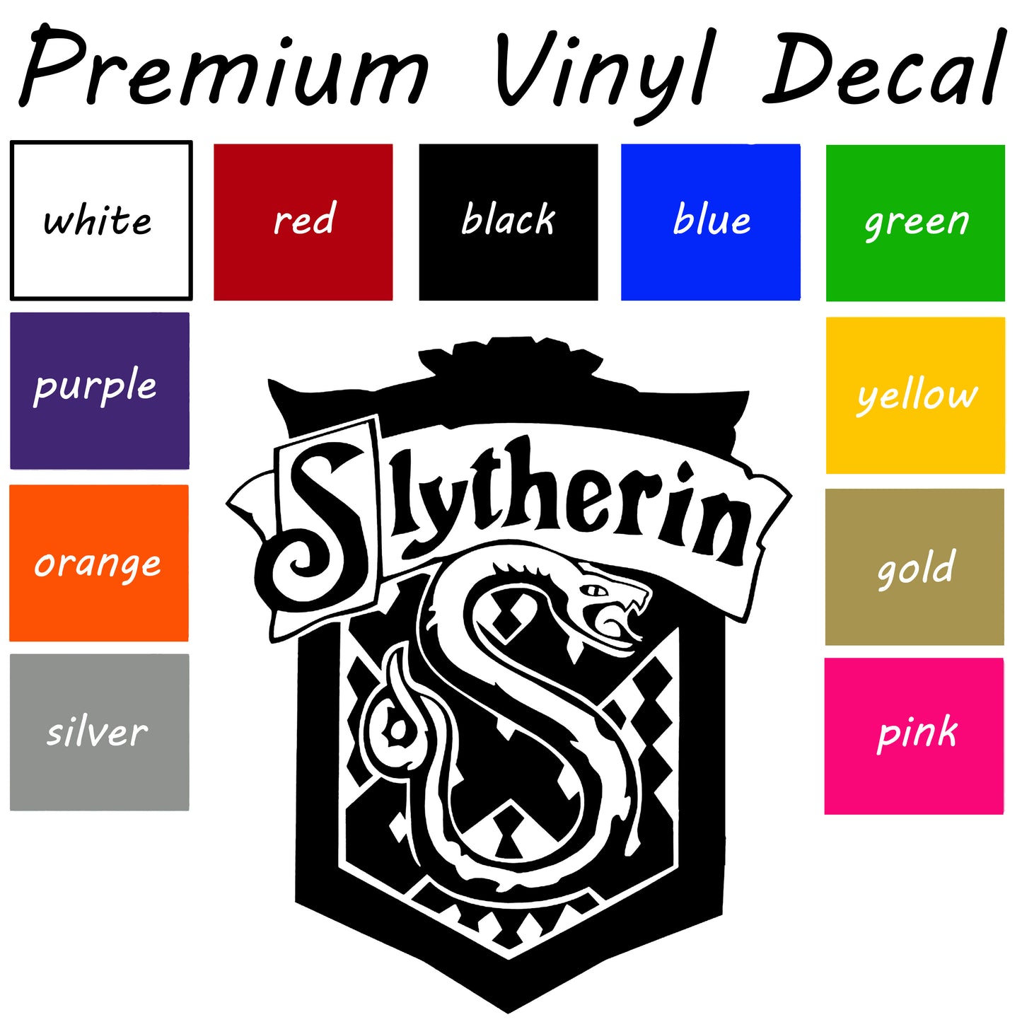 Slytherin House crest Car Decal, Slytherin Decal, Vinyl Sticker, Decal, Sticker, Car Accessories, laptop Sticker